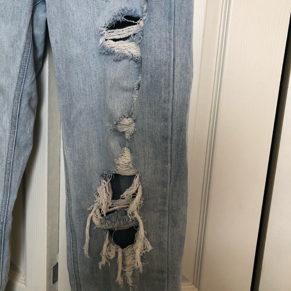 Target Wild Fable Distressed High Rise Mom Jeans - Picture 3 of 4